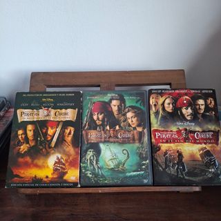 Lote 3 Películas Piratas del Caribe DVD