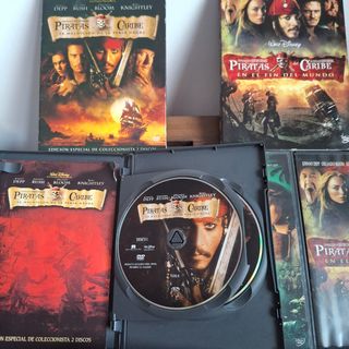 Lote 3 Películas Piratas del Caribe DVD
