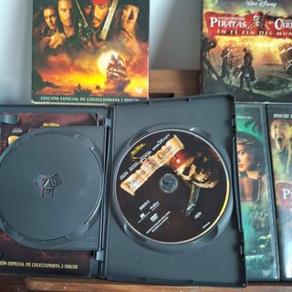 Lote 3 Películas Piratas del Caribe DVD