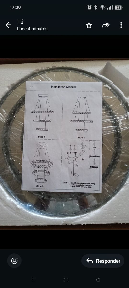 Lámpara Colgante Araña Cristal.Cueata 135€