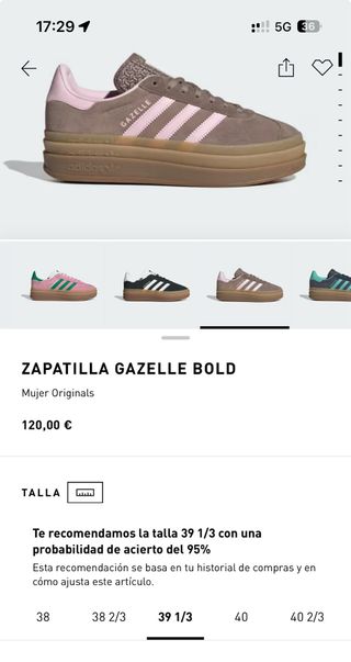 Adidas Gazelle Bold Rosa