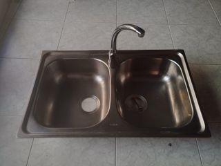 Fregadero Doble Inox Cocina con Grifo i Flexores