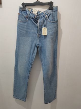 Jeans Levi's 501 Cropped Blu