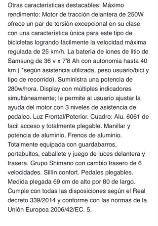 Bicicleta Eléctrica Plegable B PRO