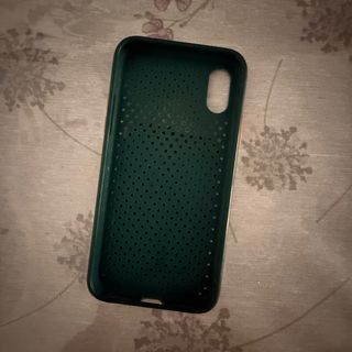 Funda para iPhone X Verde con Bolsillo negro