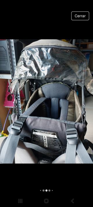 Silla portabebés Deuter súper cómoda para ambos