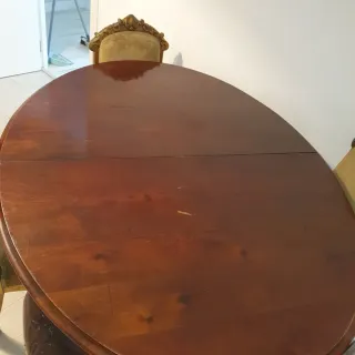 Mesa de comedor redonda y 3 sillas