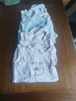 Pack 5 bodies bebé tirantes 