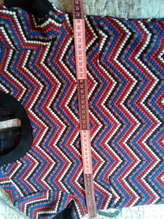 Vestido Zara Zigzag Multicolor Talla XS