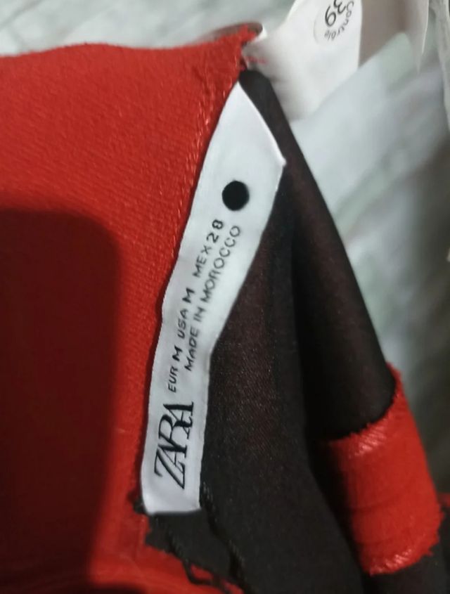 Vestido Zara Rojo Espalda Descubierta Talla M