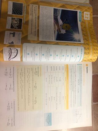 Libro de matemáticas de 2° bachillerato.
