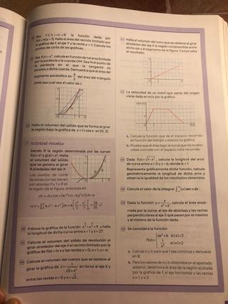 Libro de matemáticas de 2° bachillerato.