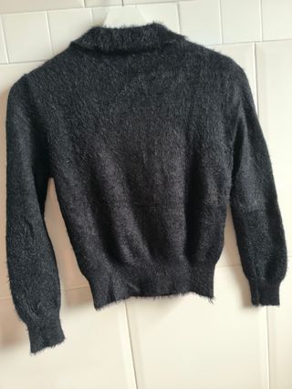 Jersey pelo Zara negro corto