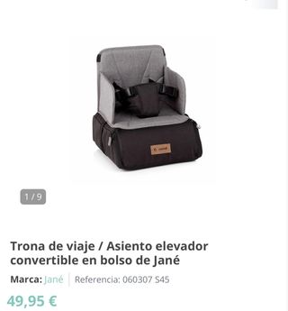 Asiento elevador Jané convertible en bolso