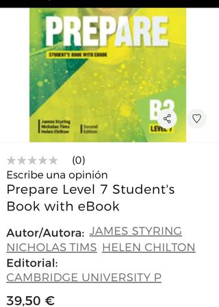 Prepare Level 7 Student's Book with eBook (Camb...