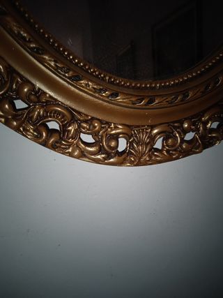 Espejo Vintage Ovalado Dorado