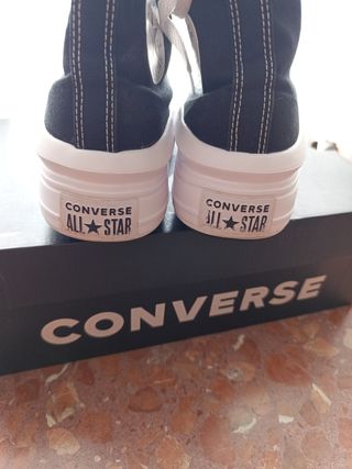 Converse plataforma negras
