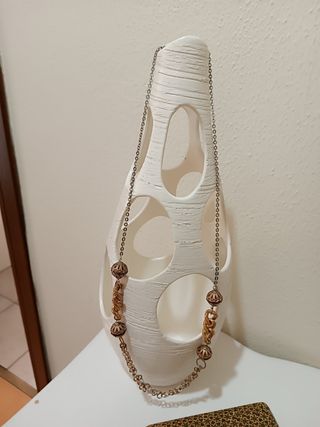 Collana lunga 82 cm oro e argento