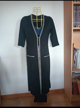 Soprabito lungo donna nero. Taglia unica