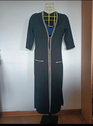 Soprabito lungo donna nero. Taglia unica