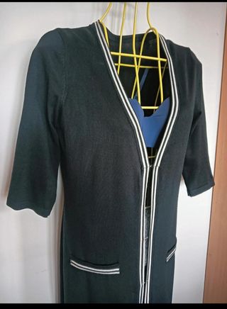 Soprabito lungo donna nero. Taglia unica