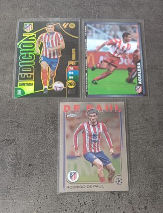 Lote 5 cromos Atlético de Madrid
