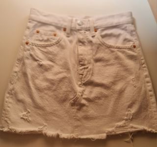 Minifalda vaquera blanca Mango