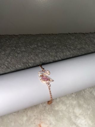 Pulsera Flamenco Rosa y Dorada 