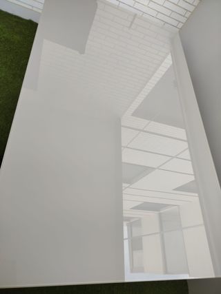 Mesa de terraza cristal y metal