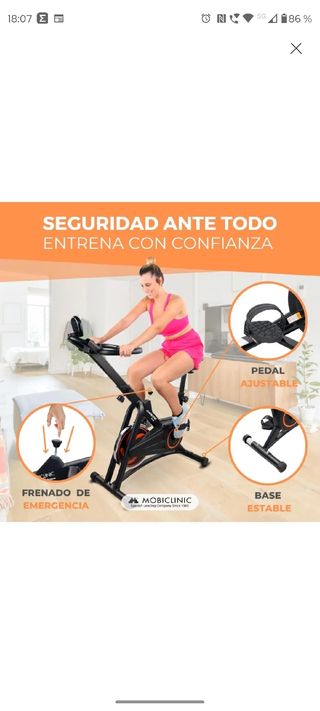 Bicicleta Spinning Regulable