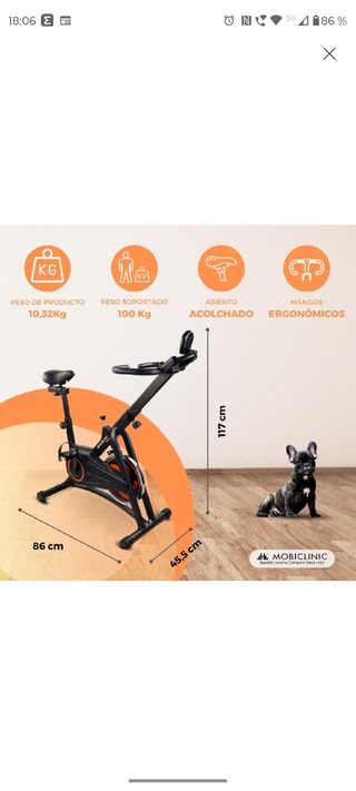 Bicicleta Spinning Regulable