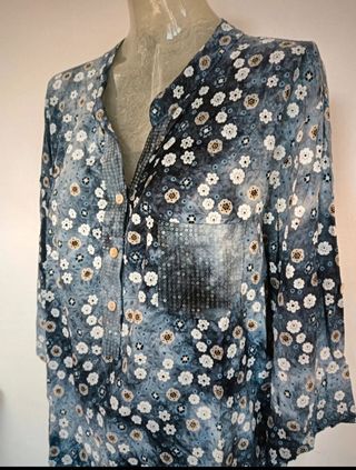 Camicia Blusa ampia e lunga con paillettes
