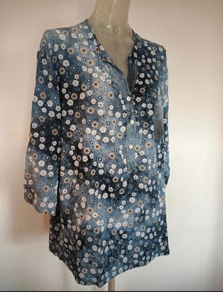 Camicia Blusa ampia e lunga con paillettes