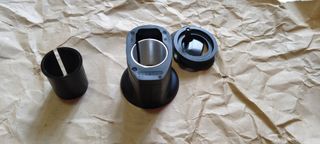 Espaciador para bicicleta medida intercambiable.