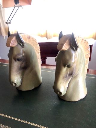Juego 2 Caballos Lladro Aguanta Libros