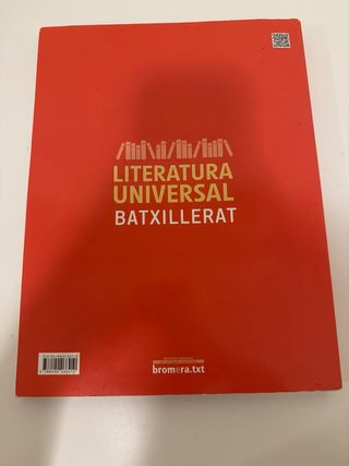 LIBRO LITERATURA UNIVERSAL 1º BACH (EN VALENCIANO)
