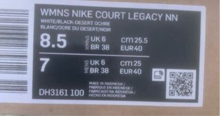 Zapatillas Nike Court Legacy Talla 40