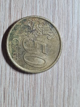 Moneda 50 Céntimos Euro España 2000 Cervantes