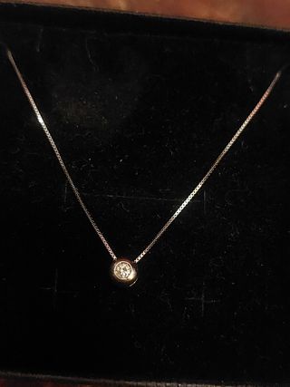 Punto luce diamante naturale ct 0,04 oro 18kt