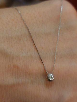 Punto luce diamante naturale ct 0,04 oro 18kt