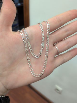 Cadena Figaro Plata 50cm
