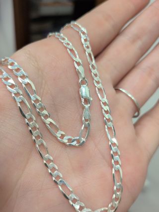 Cadena Figaro Plata 50cm