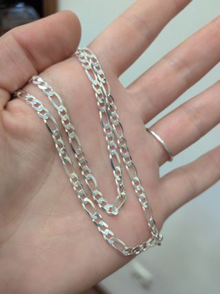 Cadena Figaro Plata 50cm