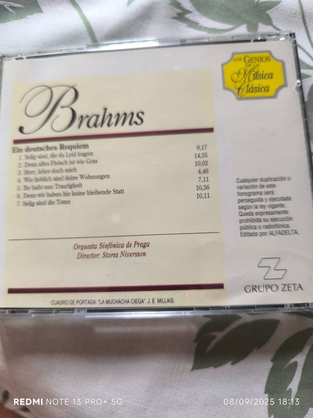 3 famosos Requiem: Verdi, Mozart, Brahms, 4 cds