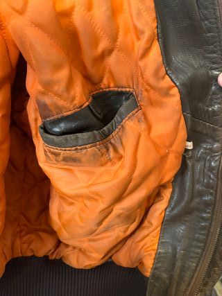 Chaqueta de cuero Avirex marrón