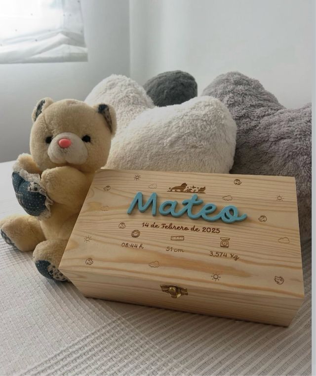 Caja recuerdos bebé personalizada