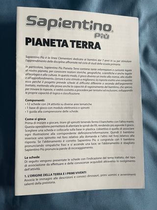 Sapientino Pianeta Terra Clementoni