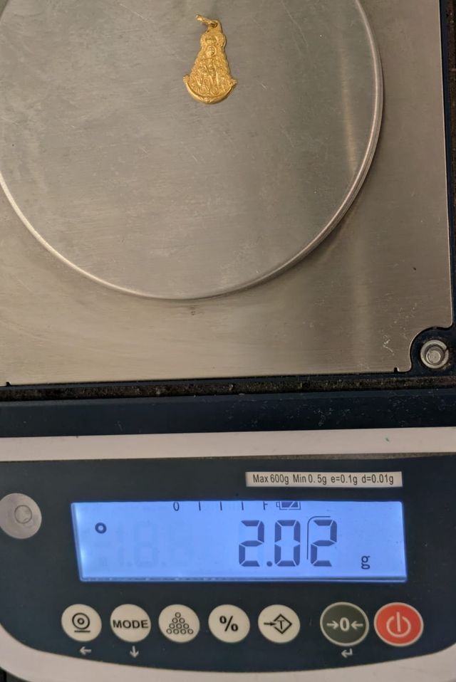 Medalla Virgen Oro 18k 2,02GR 2CM