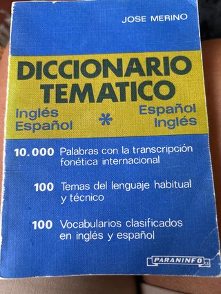 diccionario temático inglés español