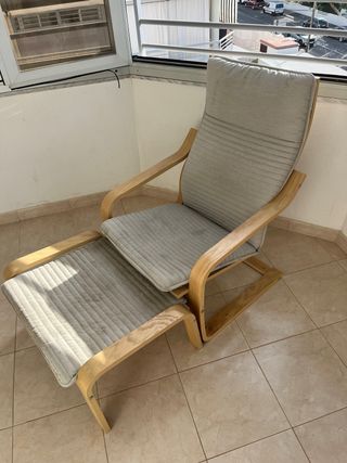 Sillón Poäng Ikea con Reposapiés